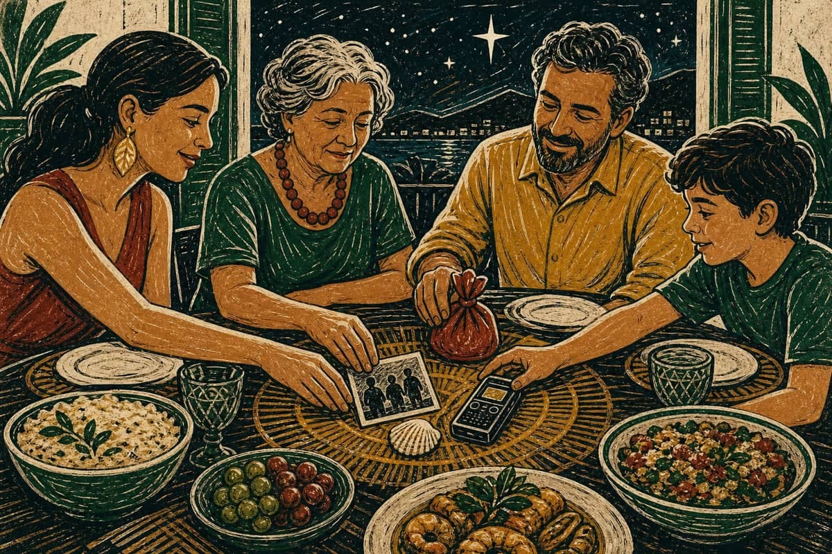 Três gerações transformam a ceia de Ano Novo em um ritual de memórias.