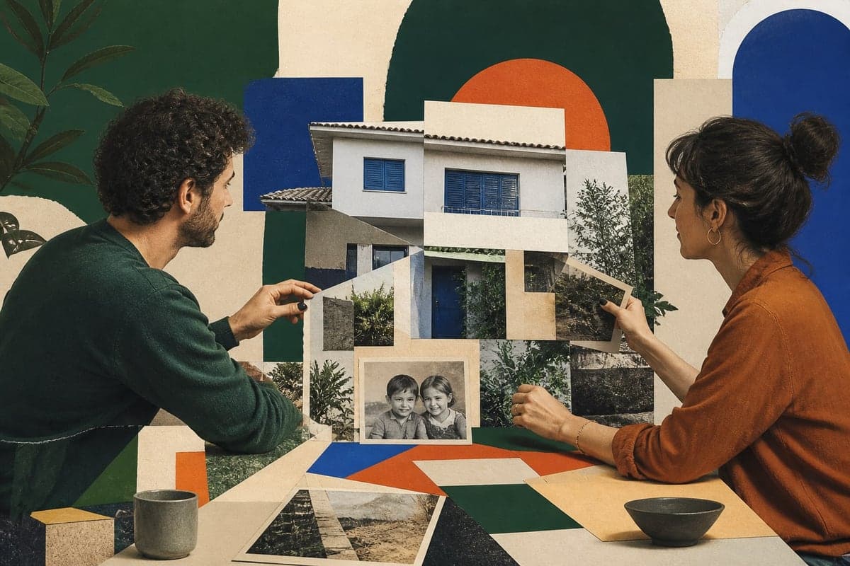 Irmãos juntam versões diferentes da mesma casa e das memórias de infância.