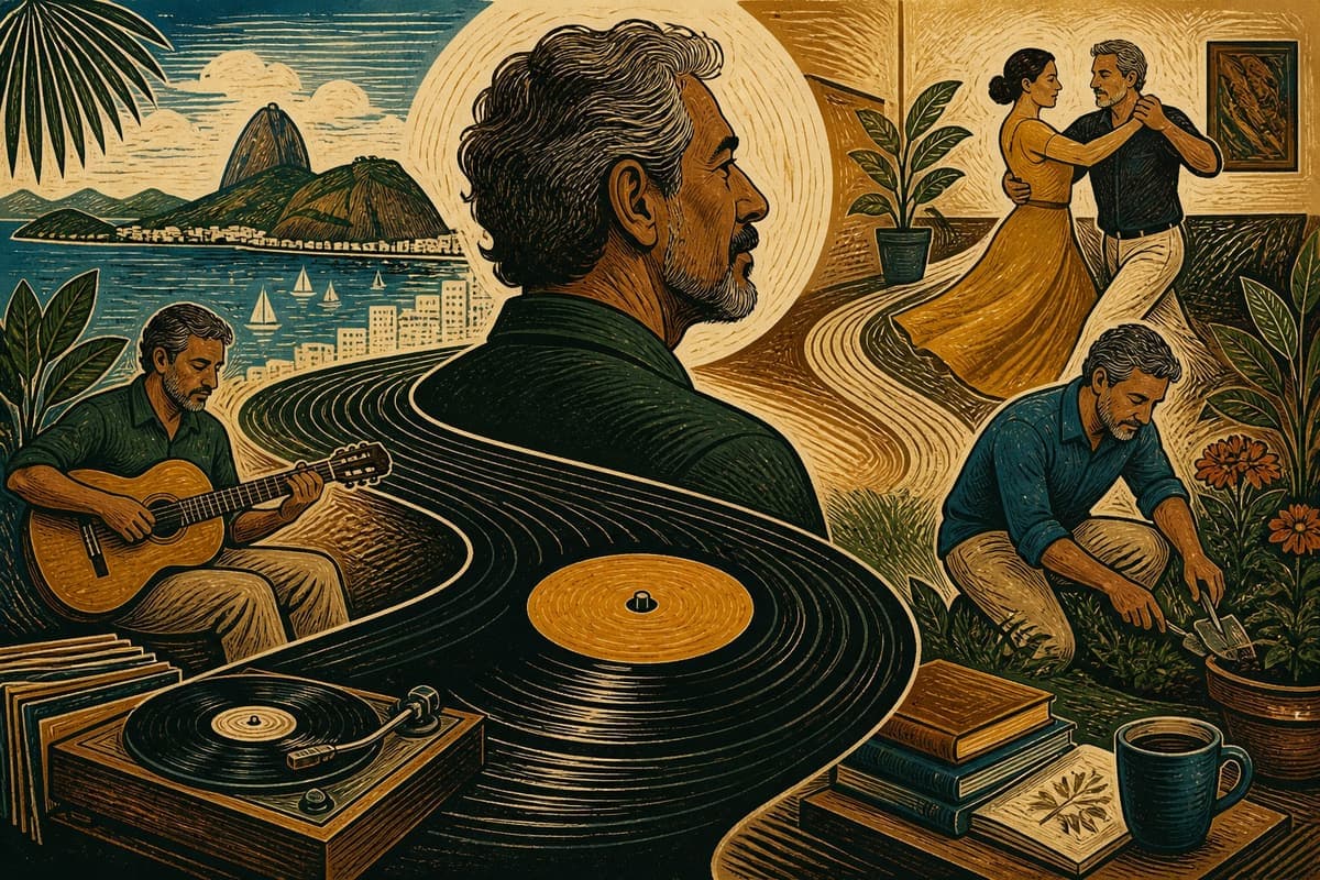 Música e paixões formam a trilha que atravessa diferentes fases de uma vida.