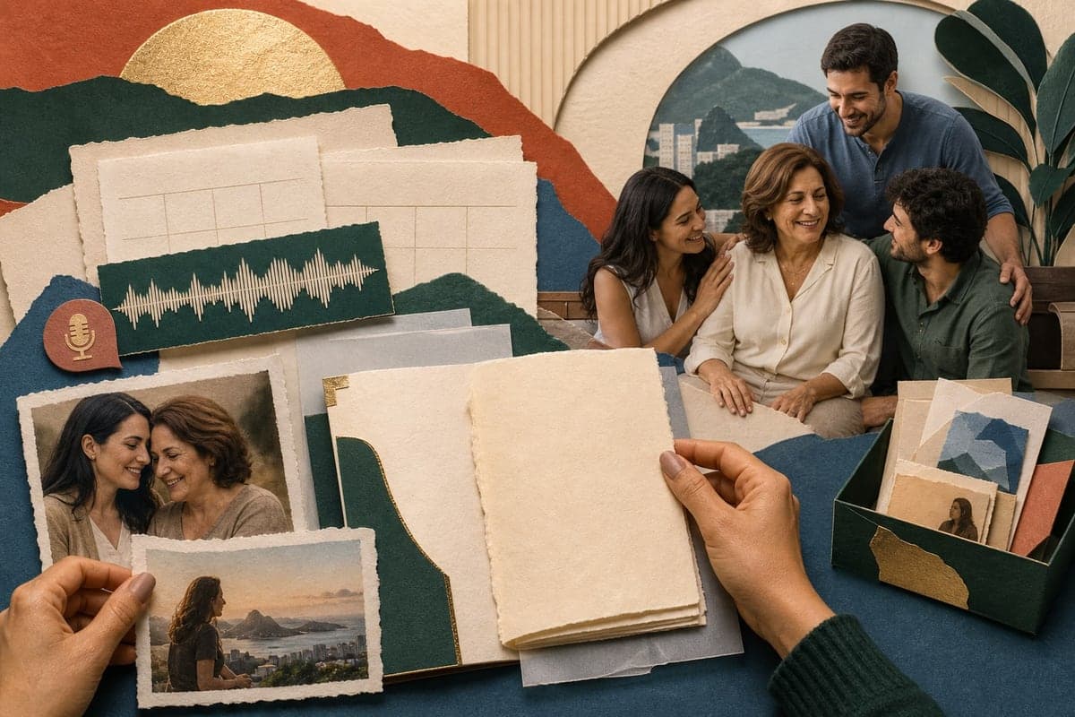 Áudios, fotografias e páginas são preparados com antecedência para homenagear uma mãe.