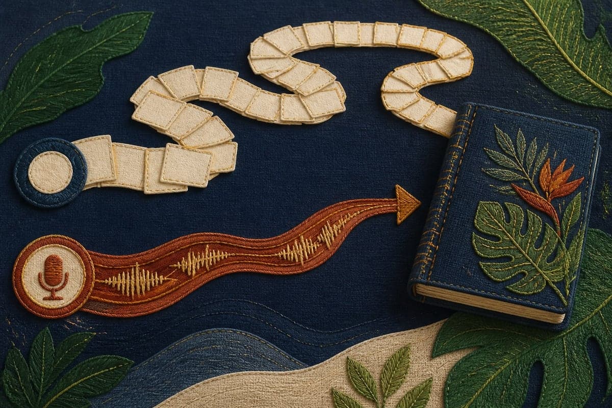 Dois caminhos, pela escrita e pelo áudio, mostram o tempo necessário para criar um livro de memórias.